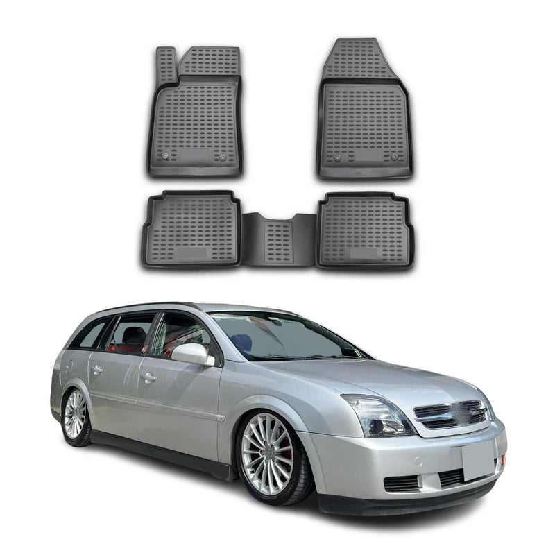 OMAC Gummimatten Fußmatten für Opel Vectra SW 2002-2008 TPE Automatte Schwarz 4x