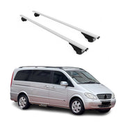 Dachträger Grundtäger für Mercedes Viano W639 2003-2014 75kg Metall Silber 2 tlg