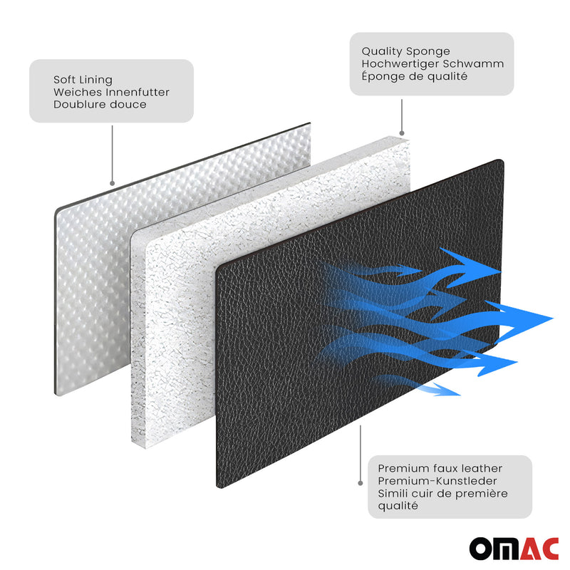 Sitzbezüge Schonbezüge für Ford Transit 2014-2025 Kunstleder Schwarz Rot 2+1