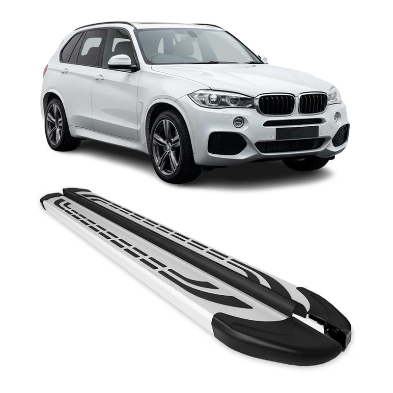 Trittbretter Seitenschweller für BMW X5 2014-2018 Silber Aluminium 2 tlg