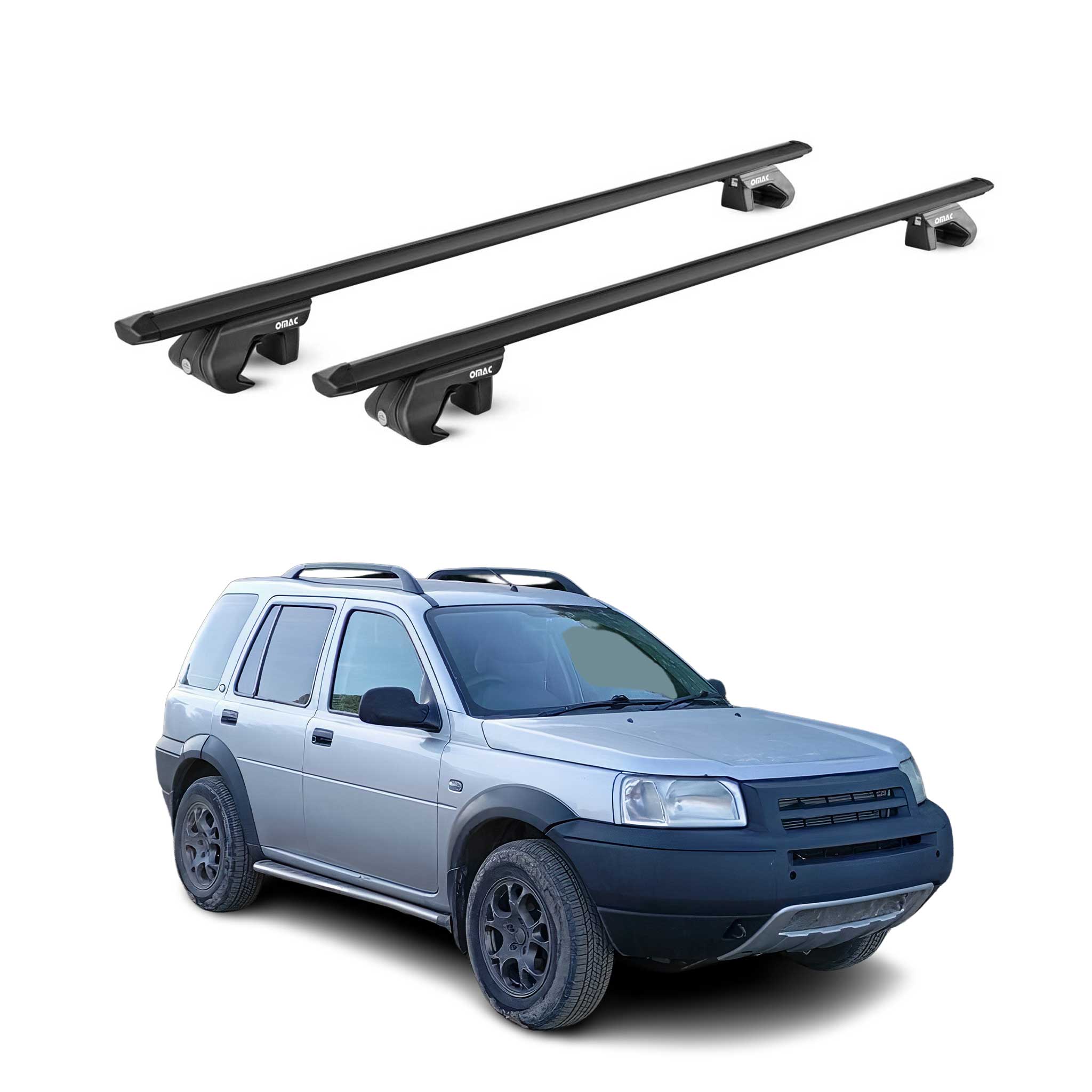 Dachträger Grundtäger für Land Rover Freelander I 1998-2006 90kg Alu Schwarz ABE
