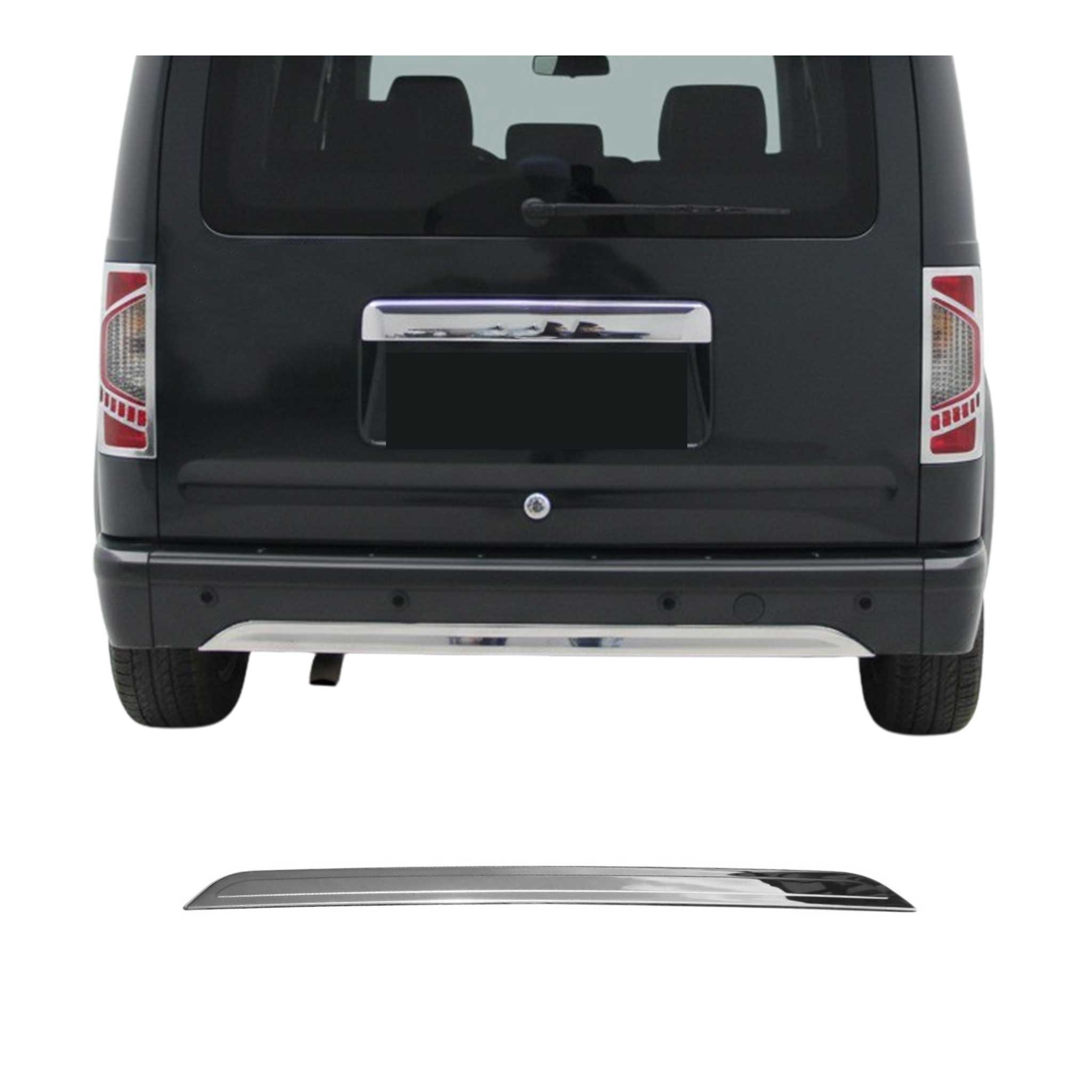Stoßstange Leiste Kofferraumleiste für Ford Connect 2009-2014 Edelstahl Chrom