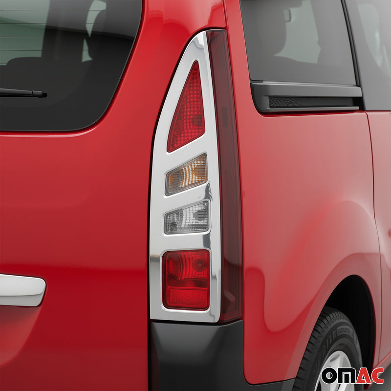 Rücklicht Leisten Heckleuchte für Citroen Berlingo 2012-2018 Edelstahl Silber 2x