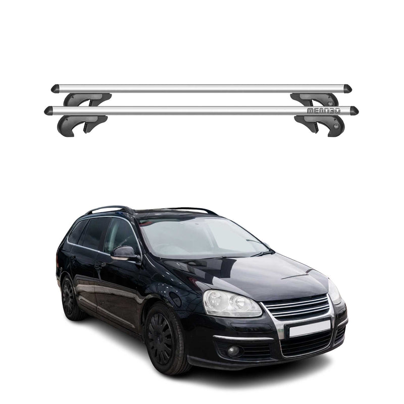 Menabo Dachträger Grundtäger für VW Golf Plus 2004-2008 90kg Alu Silber 2 tlg