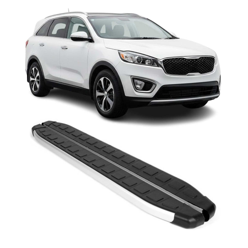Seitenschweller Seitenbretter Trittbretter für Kia Sorento 2014-2025 Alu Schwarz