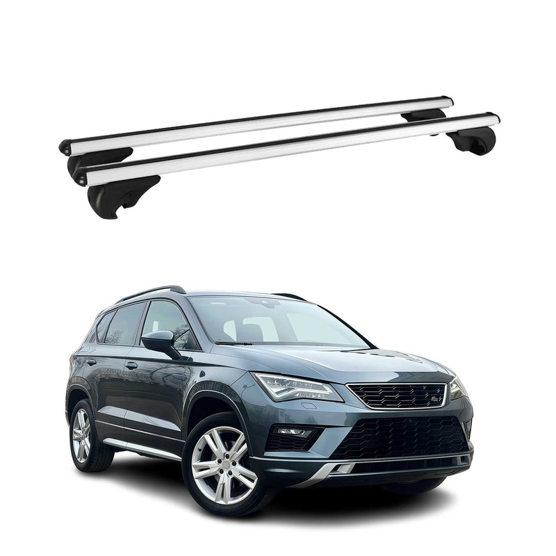Dachträger Grundtäger für Seat Ateca 2016-2025 75kg Aluminium Silber 2 tlg