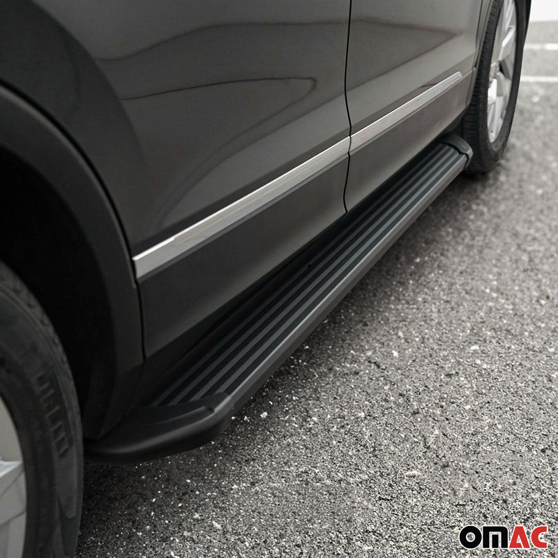 Schweller Trittbretter Schweller für Ssangyong Actyon Sport 2007-18 Alu Schwarz