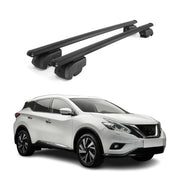 Dachträger Grundträger für Nissan Murano III 2015-2024 Aluminium Schwarz 2tlg