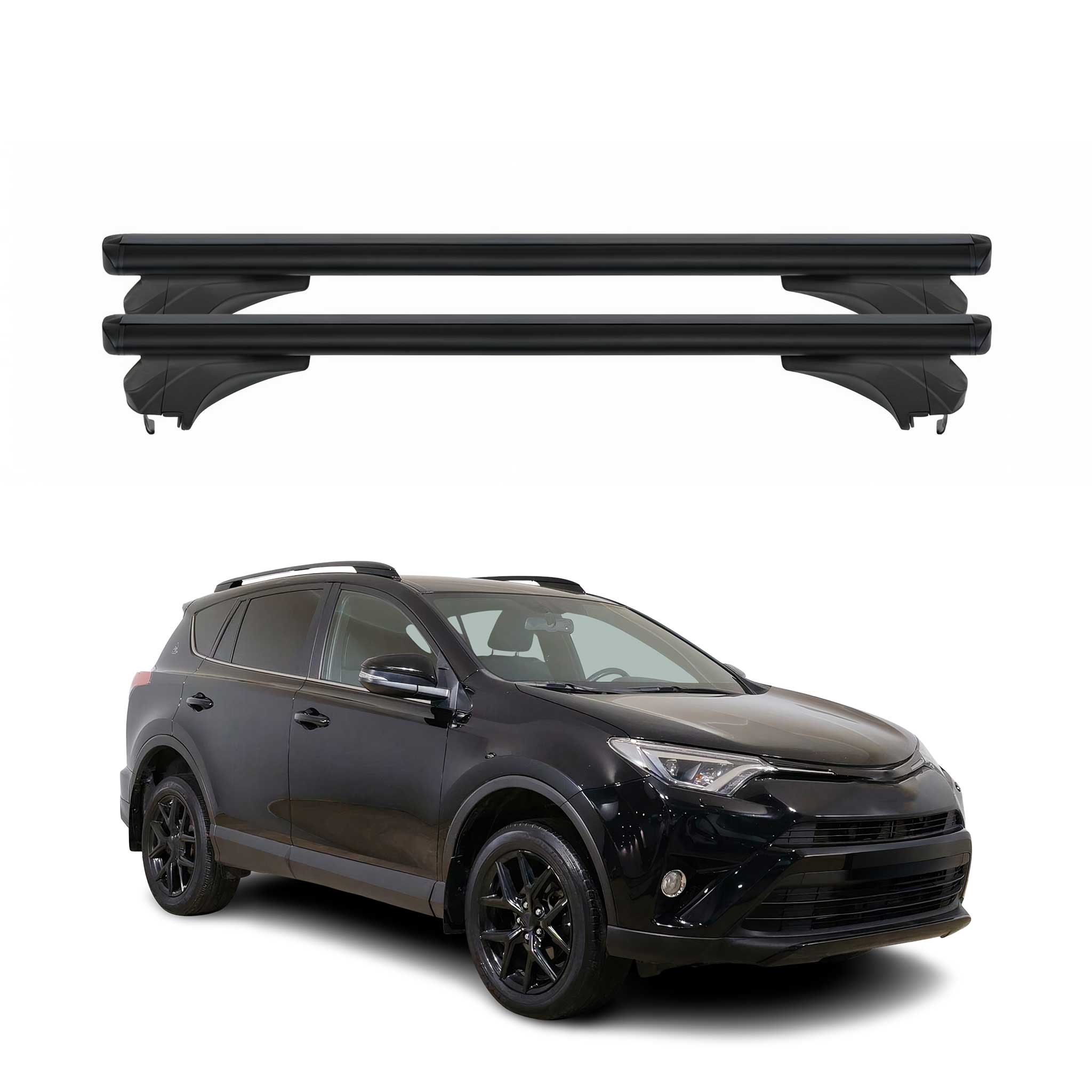 Menabo Dachträger Grundtäger für Toyota RAV4 XA50 2019-2025 Aluminium Schwarz 2x