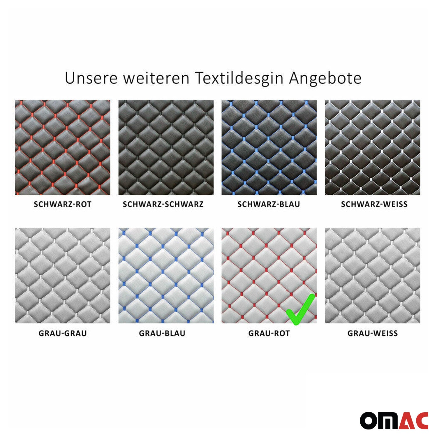 Kunstleder Sitzbezug Sitzbezüge Grau Leder für VW T5 T6 T6.1 Multivan Caravelle
