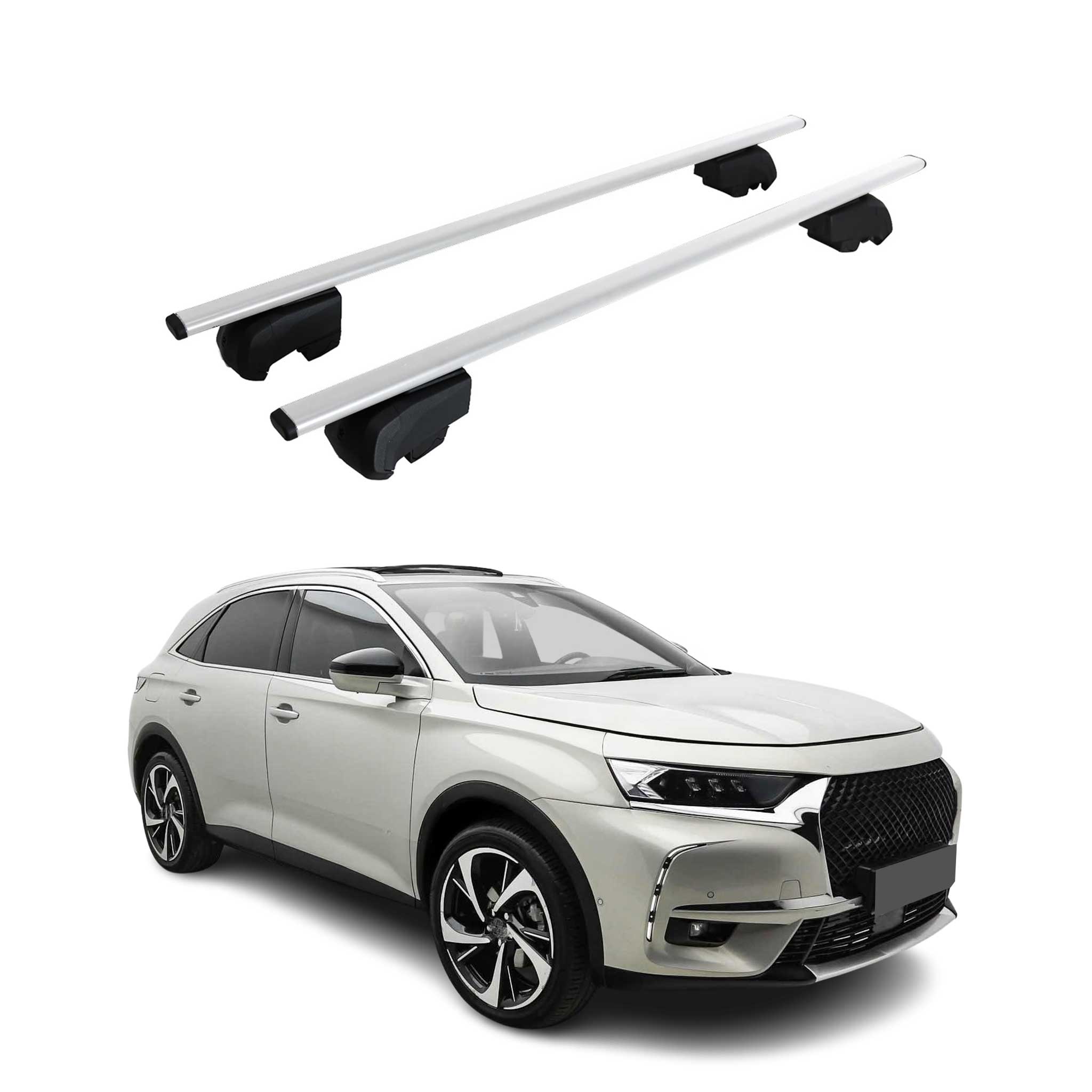 Dachträger Grundtäger für DS 7 E-Tense 2019-2026 75kg Silber Metall 2x