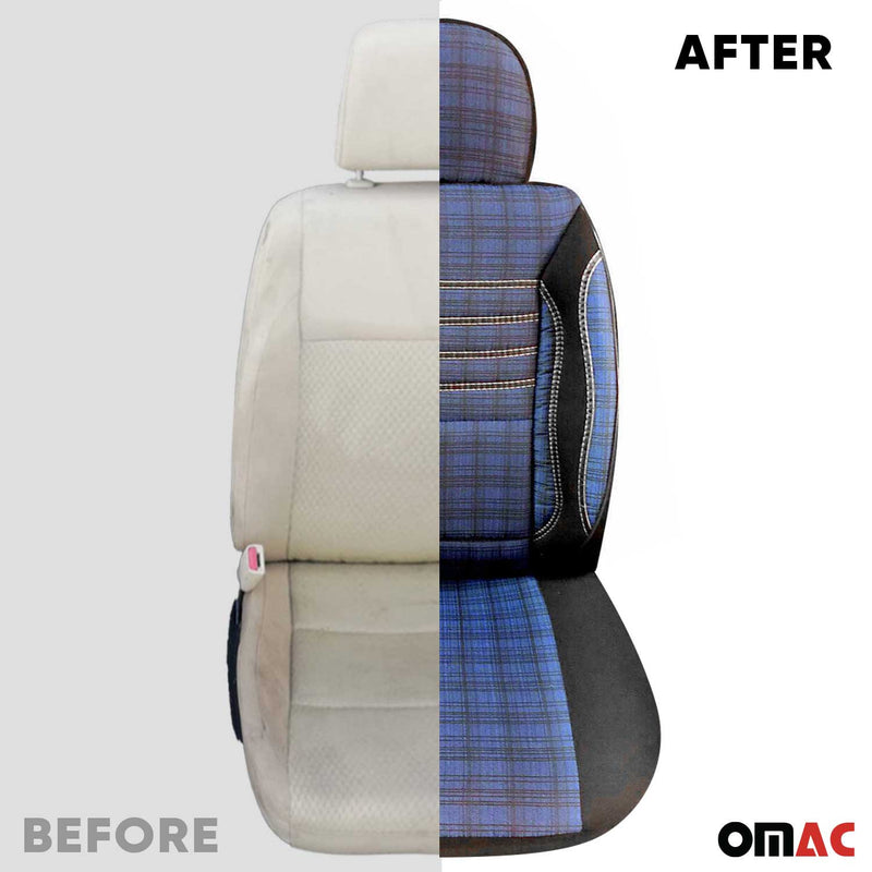 Schonbezüge Sitzbezüge für Peugeot Partner 2019-2025 Schwarz Blau 1 Sitz