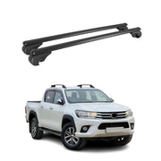 Dachträger Grundträger für Toyota Hilux VIII 2015-26 TÜV Aluminium Schwarz 2tlg