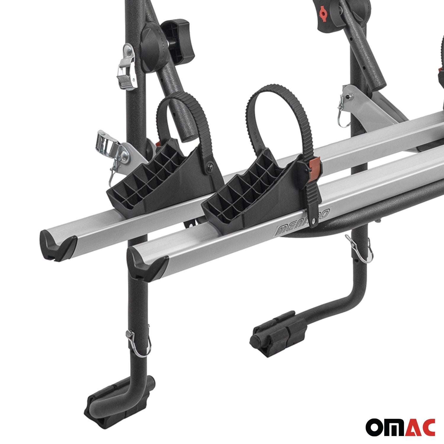 Menabo Fahrradträger 2 Fahrräder für BMW 1er E87 2004-2011 Alu Silber Schwarz