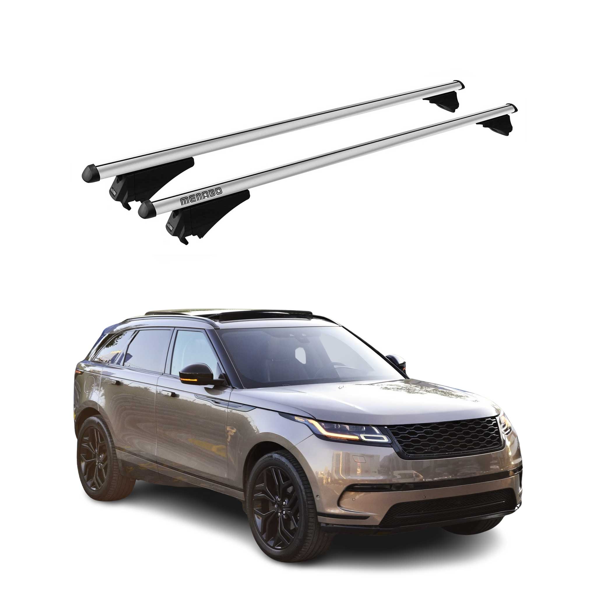 Menabo Dachträger für Land Rover Range Rover Velar 2017-2026 75kg Alu Silber 2x