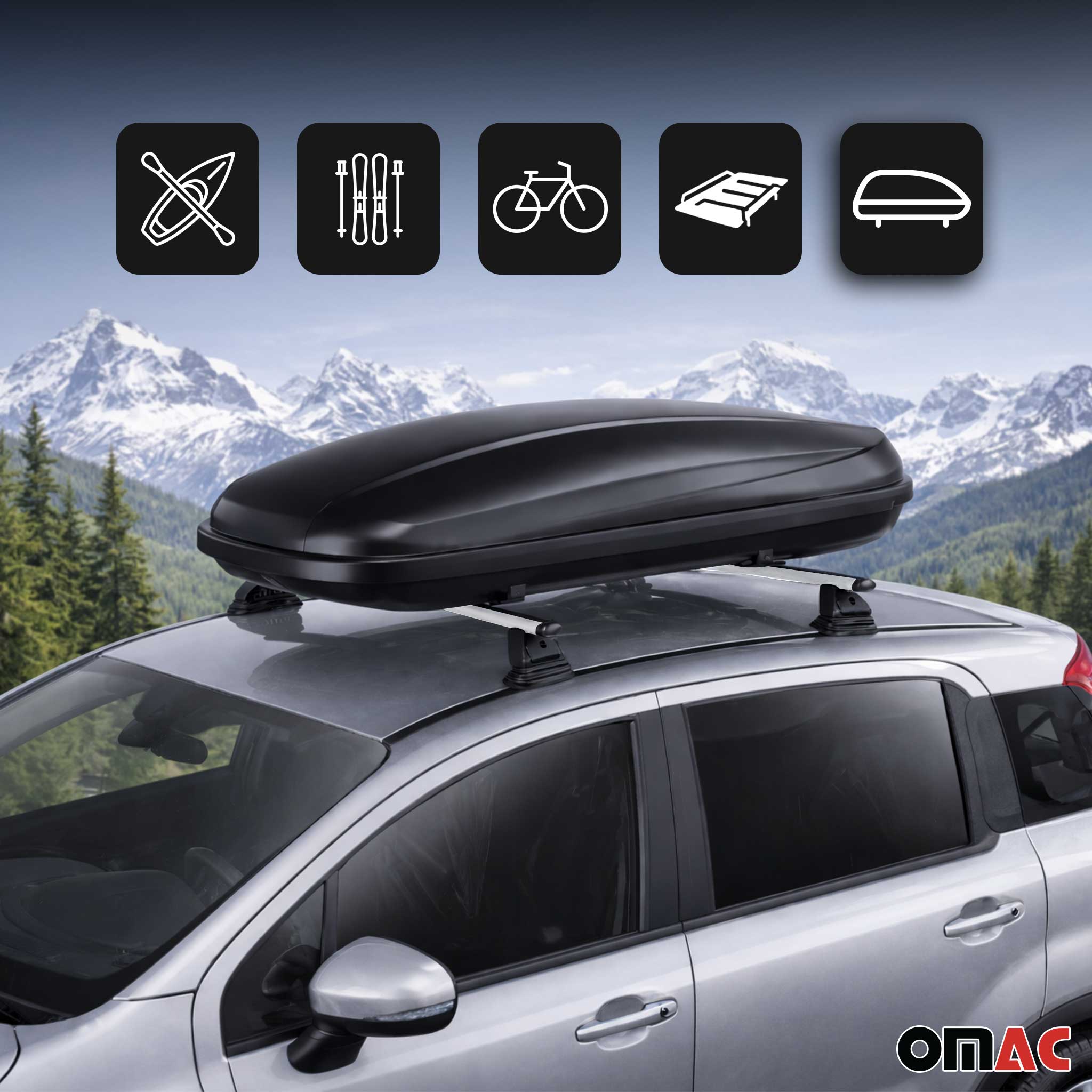 Alu Dachträger für Opel Corsa E 2014-2019 TÜV T-Nut Abschließbar 2tlg Silber