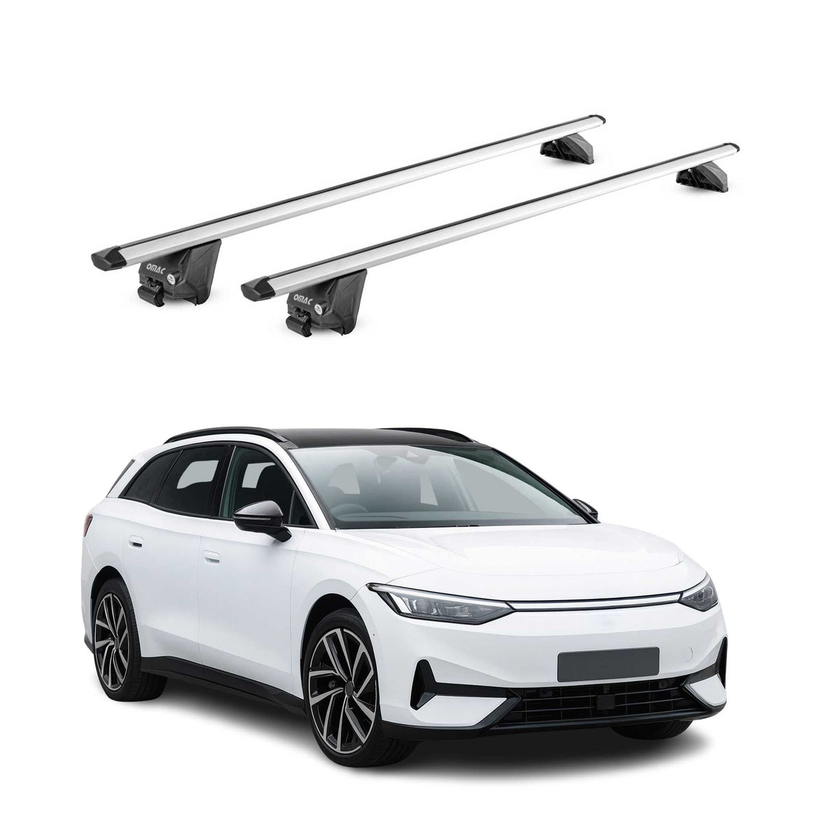 Dachträger für VW ID.7 2024-2026 100kg Aluminium Silber 2x ABE