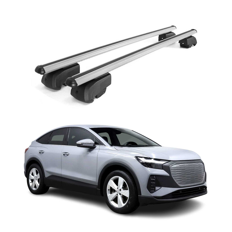 Dachträger Grundtäger für Audi Q4 e-tron 2021-2025 75kg Aluminium Silber 2 tlg