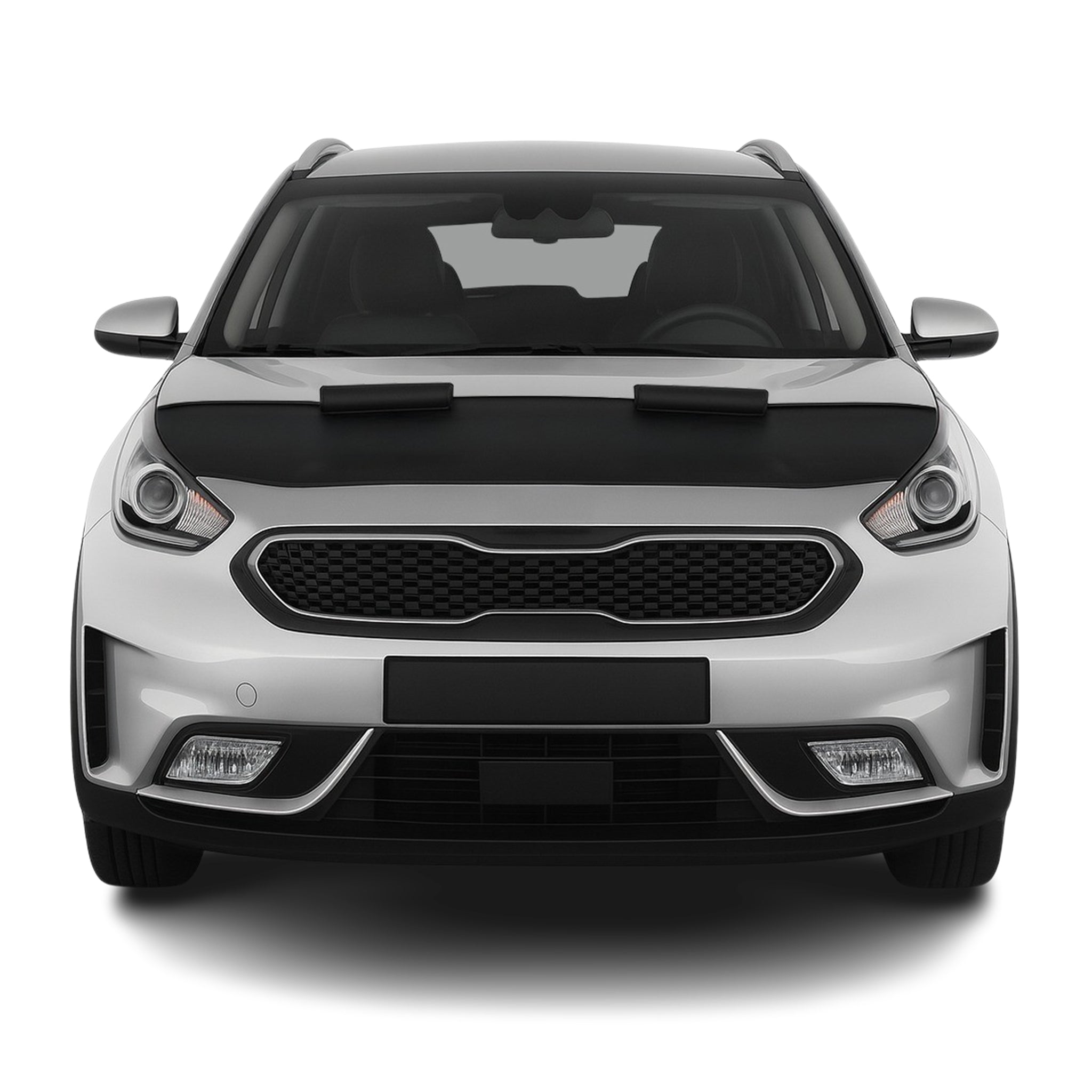 Haubenbra Steinschlagschutz Bonnet Bra für Kia Niro 2017-2022 Schwarz Halb