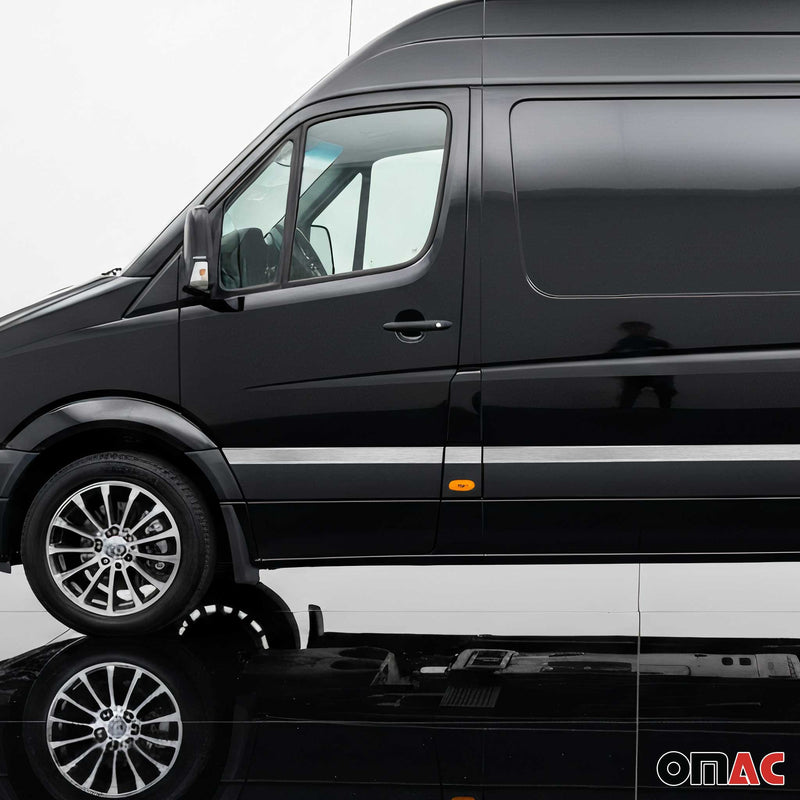 Seitentürleiste Türschutz für Mercedes Sprinter W906 2006-18 L2 Gebürstet