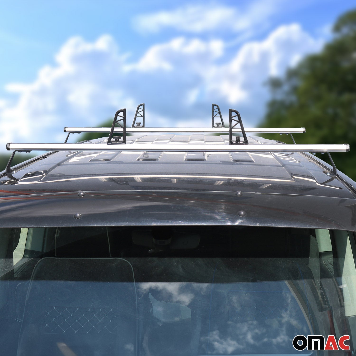 2x Dachträger + Leiterhalter Set für VW T5 T6 Transporter 2003-2024 Grau