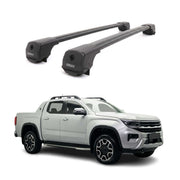 Dachträger Grundträger für VW Amarok II 2023-2026 Aluminium 75kg Schwarz 2tlg