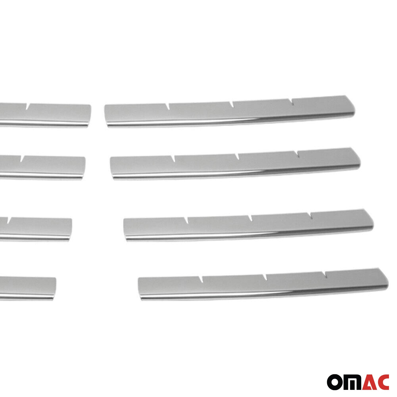 Kühlergrill Leiste Grillleisten für VW Transporter T5 2003-10 Edelstahl Chrom 8x