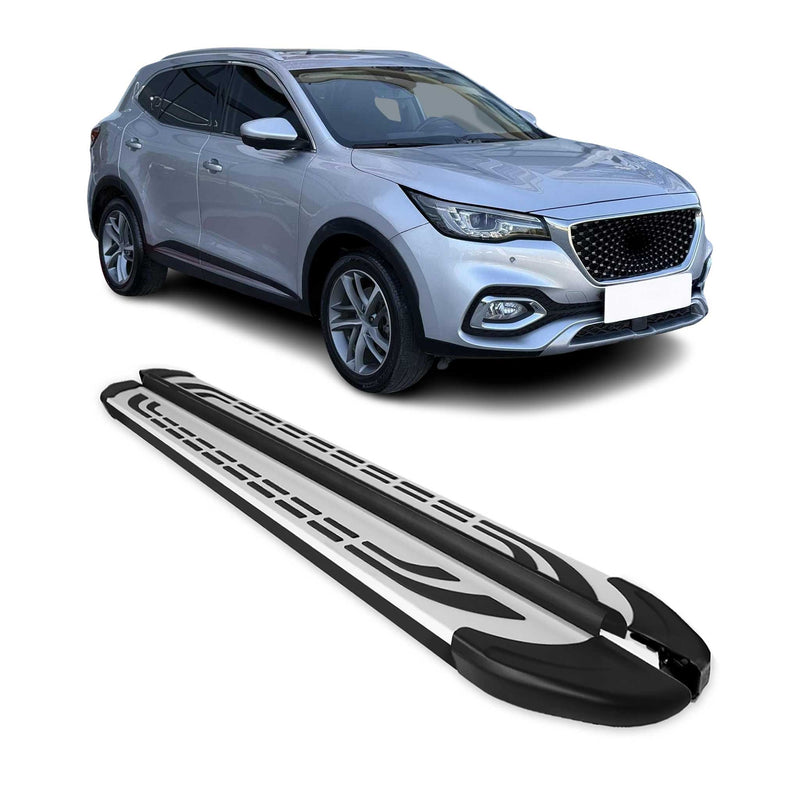 Trittbretter Seitenschweller Seitenbretter für MG EHS 2019-2023 Schwarz Alu