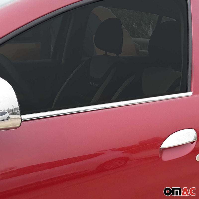Fensterleisten Zierleisten für Renault Thalia 2013-2020 Edelstahl Chrom 4tlg