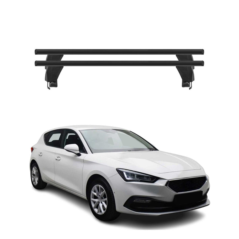 Menabo Dachträger Grundtäger für Seat Leon 2020-2025 50kg Alu Schwarz 2 tlg