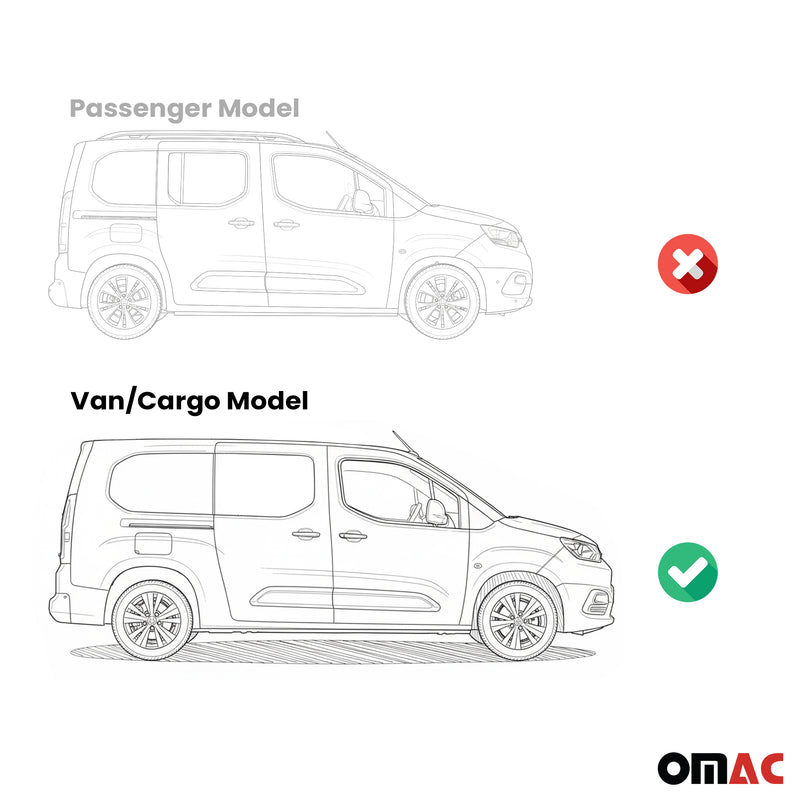 Trittbretter Seitenschweller für Toyota Proace City 2019-25 Van L2 Grau Schwarz