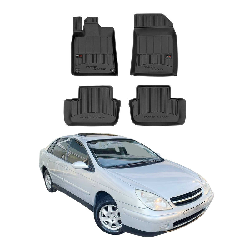 OMAC Gummi Fußmatten für Citroen C5 2001-2008 Premium TPE Automatten Schwarz 4x