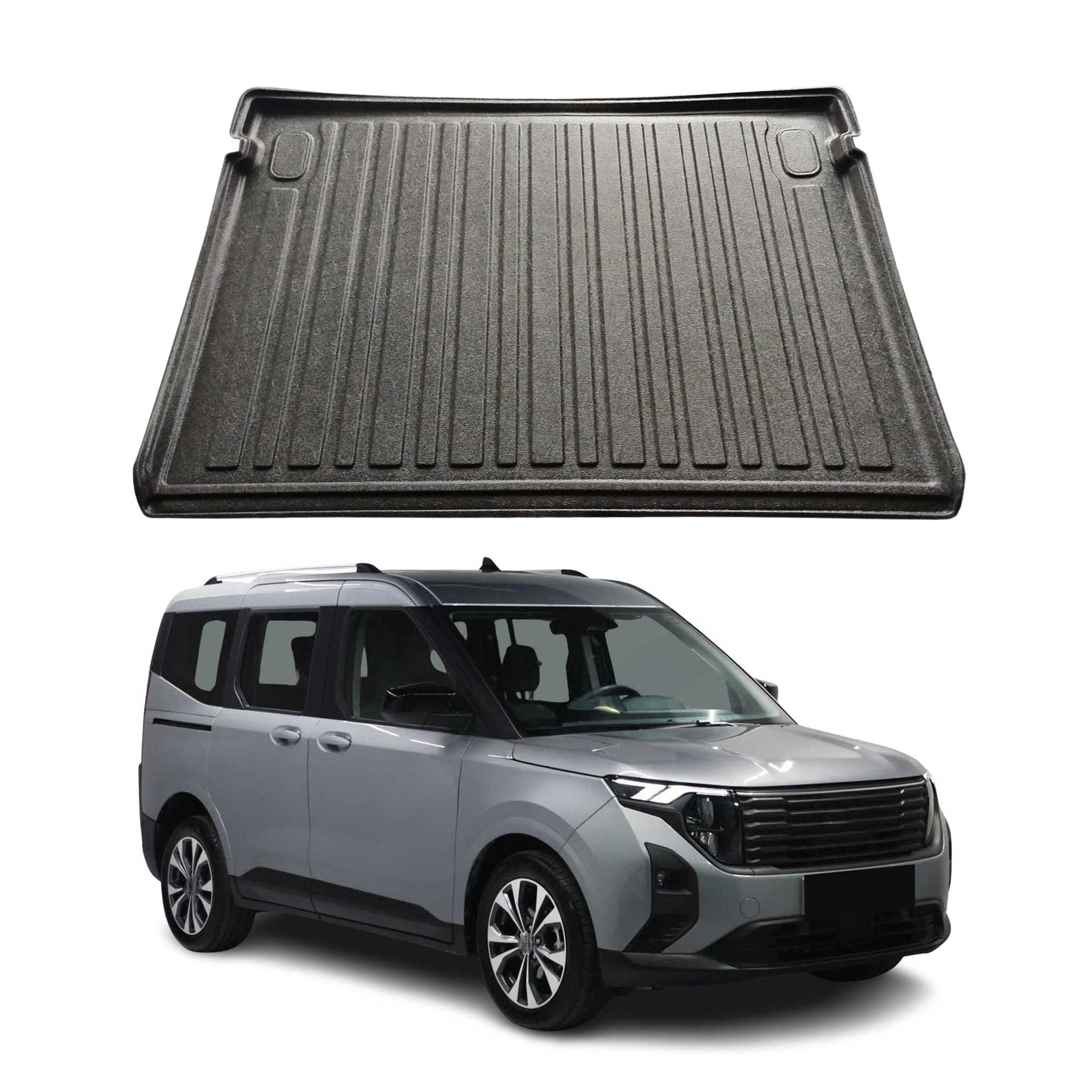 Kofferraumwanne Laderaumwanne für Ford Tourneo Courier 2023-26 Gummi TPE Schwarz