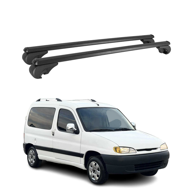 Dachträger Grundtäger für Peugeot Partner mk1 1996-2002 Pre-FL 75kg Alu Schwarz