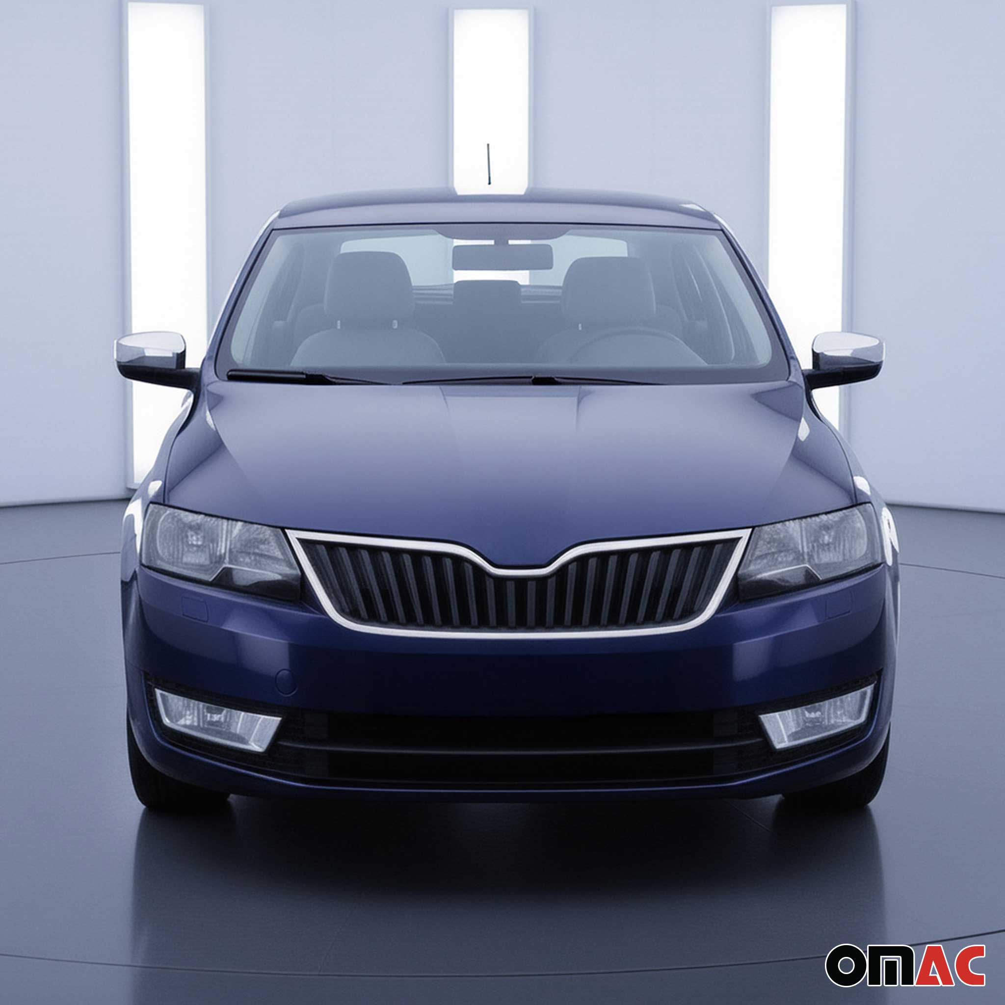 Spiegelkappen Spiegelabdeckung für Skoda Rapid Limo 2012-2019 Edelstahl Chrom