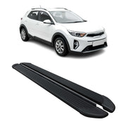 Seitenschweller Trittbretter Schweller für Kia Stonic 2017-2026 Alu Schwarz