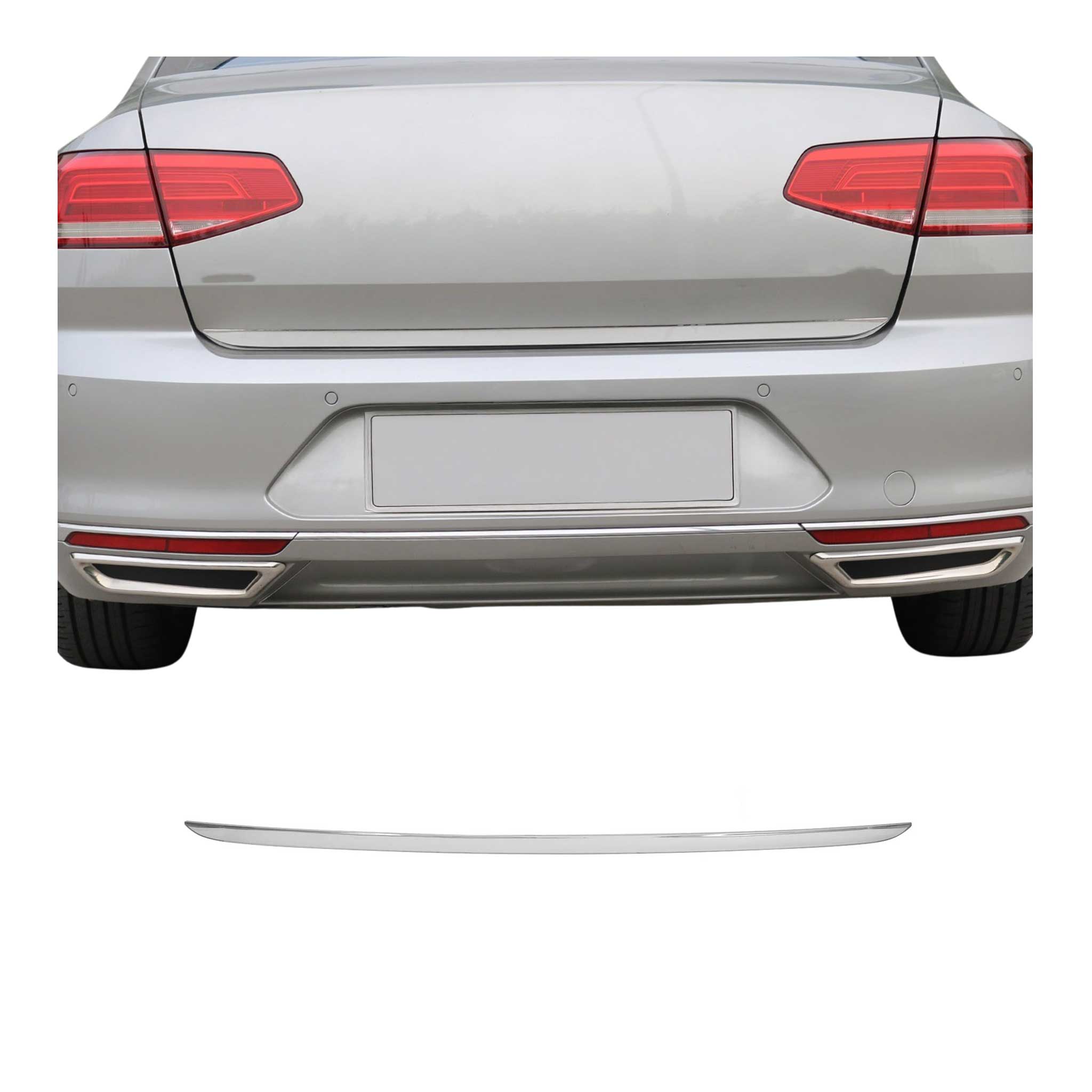 Kofferraumleiste Heckleiste für VW Passat B8 2015-2021 Limo Edelstahl Chrom