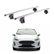 Alu Dachträger für Ford Fiesta VII Schrägheck 2018-2023 5Tür 2tlg Silber