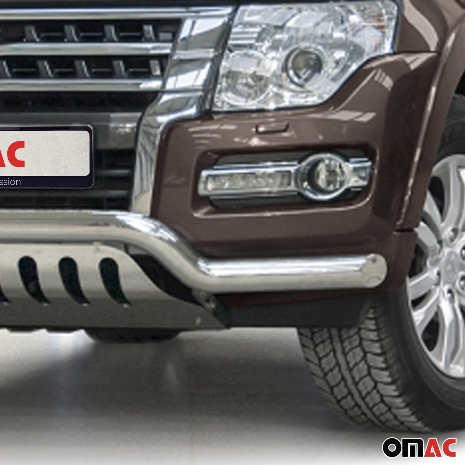 Frontbügel Frontschutzbügel für Mitsubishi Pajero 2014-2022 Edelstahl ABE Silber