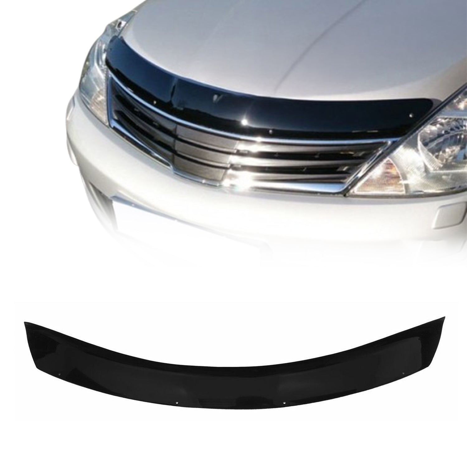 Motorhaube Deflektor Insektenschutz für Nissan Tiida C11 2004-2011 Dunkel