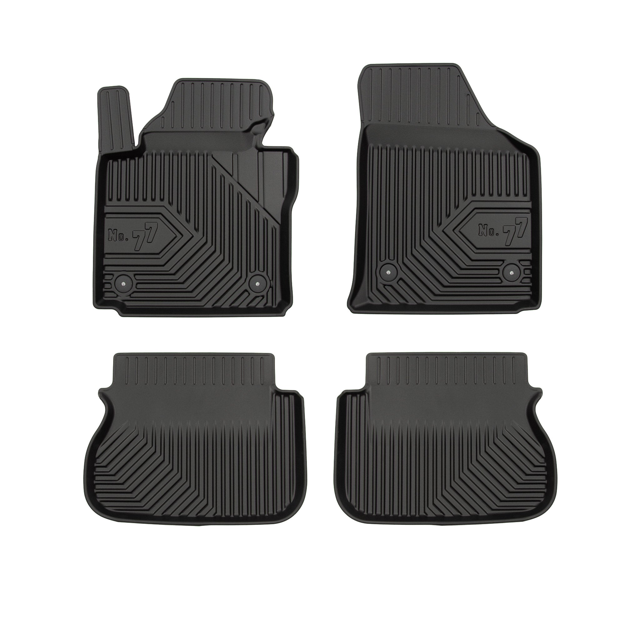 Fußmatten Gummimatten No.77 für VW Caddy III 2003-2020 TPE Schwarz 4 Teile