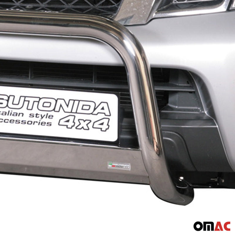 Frontbügel Frontschutzbügel für Nissan Navara 2010-2014 ø63mm Stahl Silber