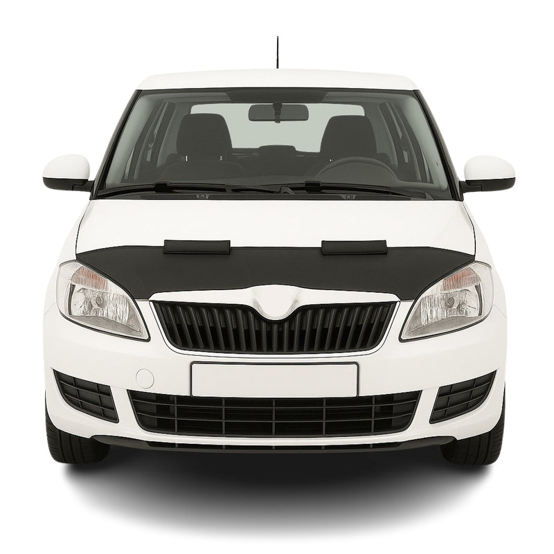 Haubenbra Steinschlagschutz Bonnet Bra für Skoda Fabia 2007-2014 Schwarz Halb