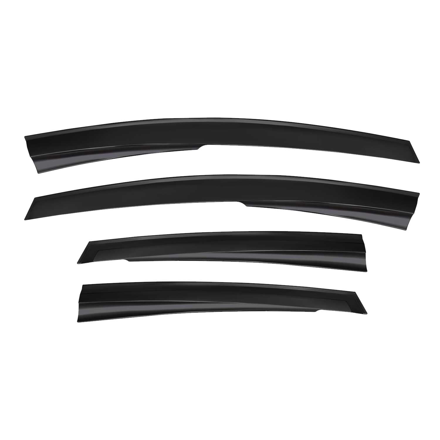 4x Windabweiser Regenabweiser für Ford Fiesta Schrägheck 2008-2017 5tür Dunkel