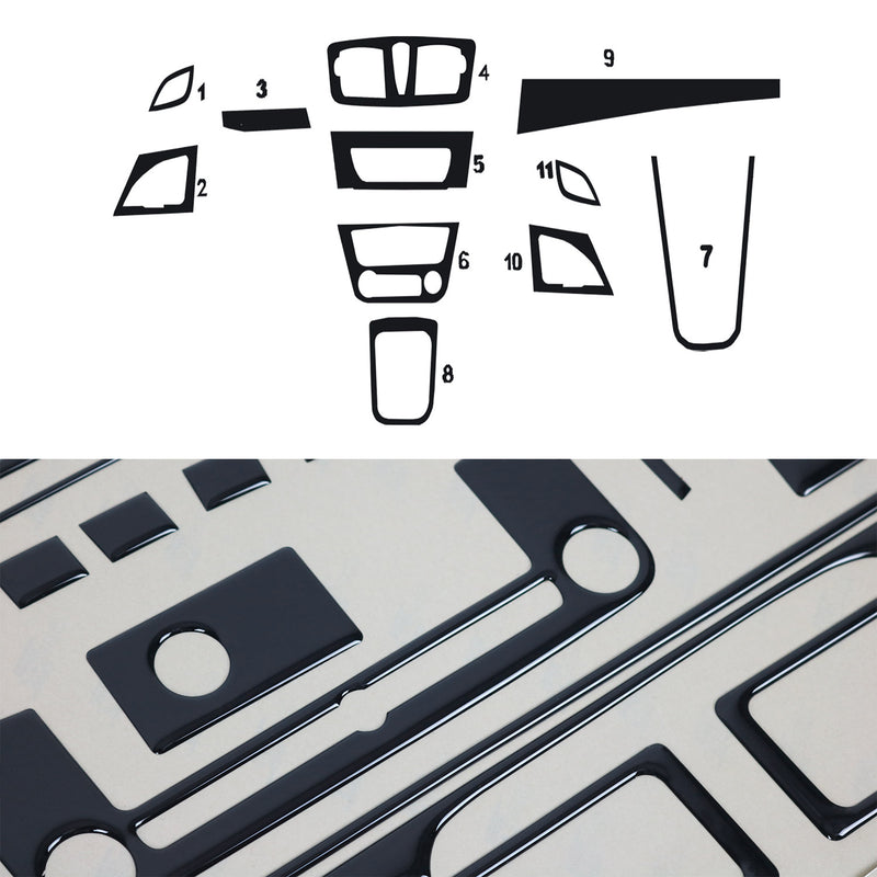 Innenraum Dekor Cockpit für Renault Megane 2009-2016 11x Piano Schwarz Optik 11x