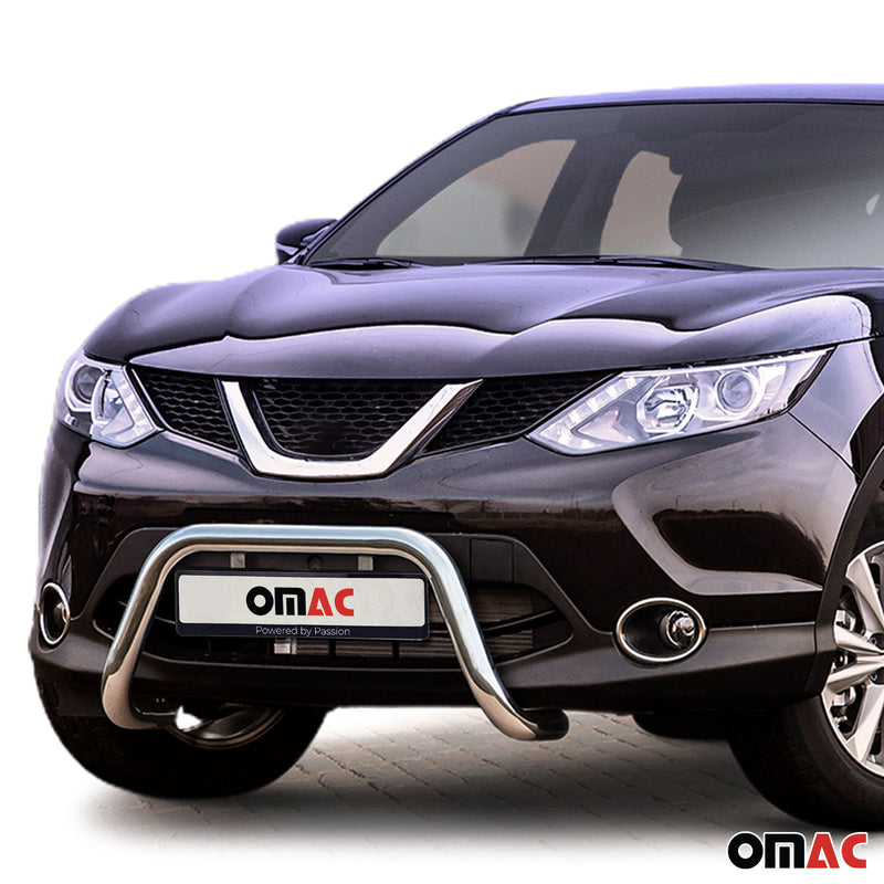 Frontbügel Frontschutzbügel für Nissan Qashqai 2013-2017 mit ABE Silber