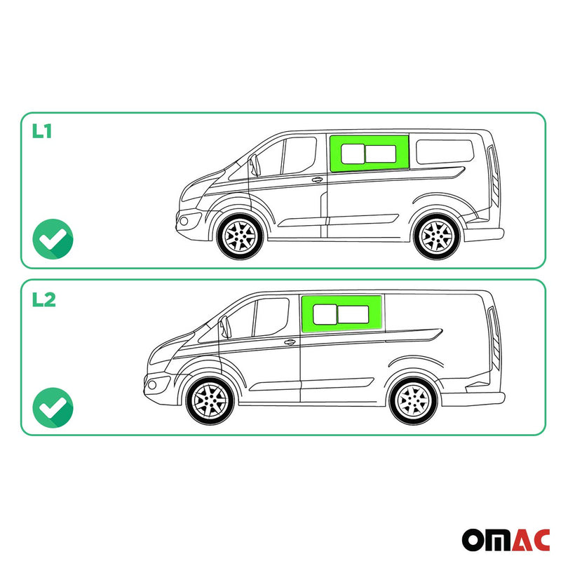 Glasfenster Schiebefenster für Ford Transit Custom 2013-2024 Auto Links L1 L2