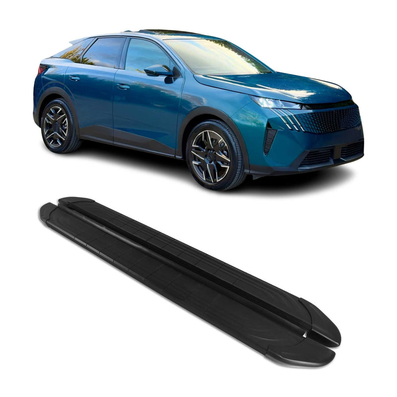 Trittbretter Seitenschweller für Hyundai Santa Fe mk4 2018-23 Schwarz Aluminium