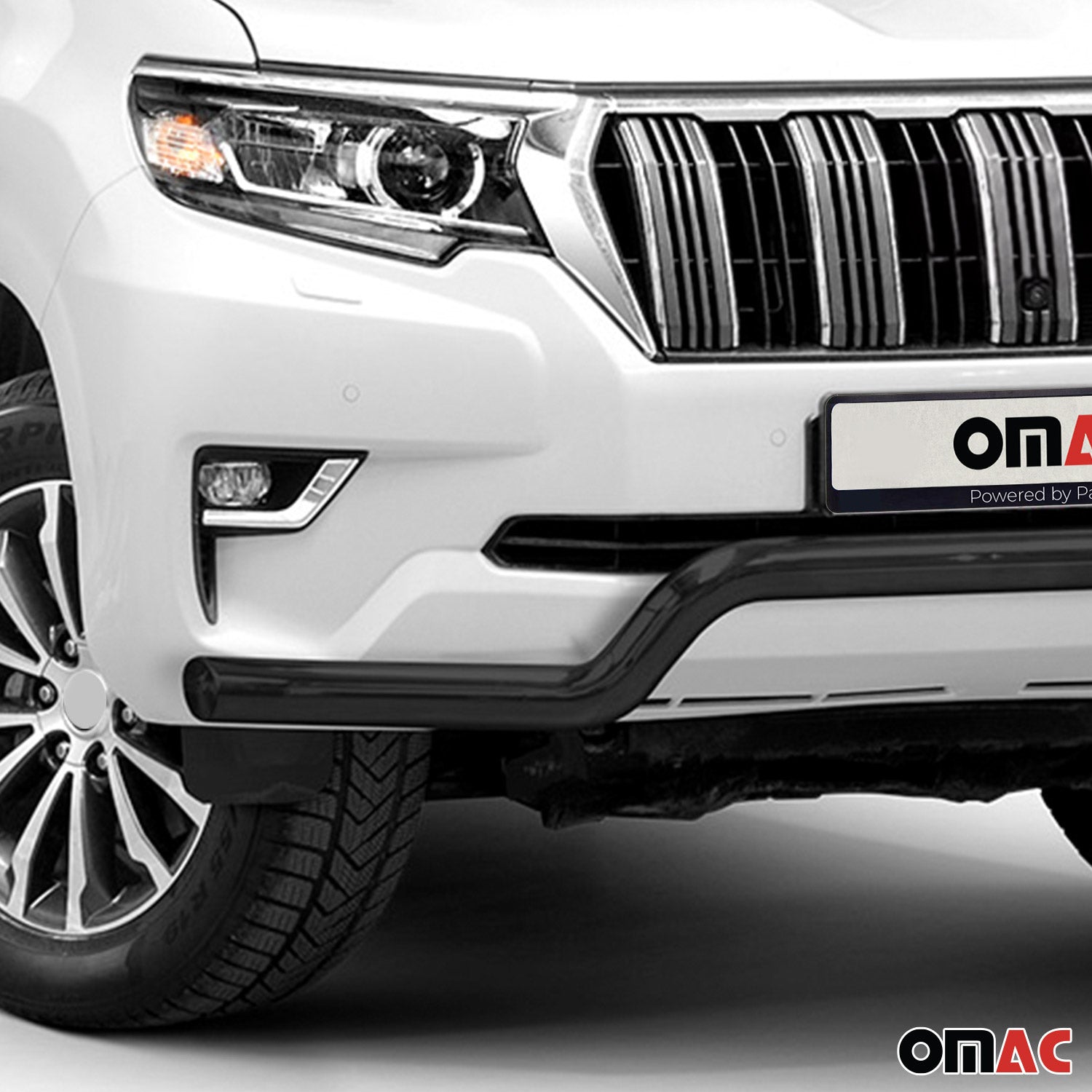Edelstahl Frontschutzbügel für Toyota Land Cruiser 150 2019-2023 ABE Schwarz