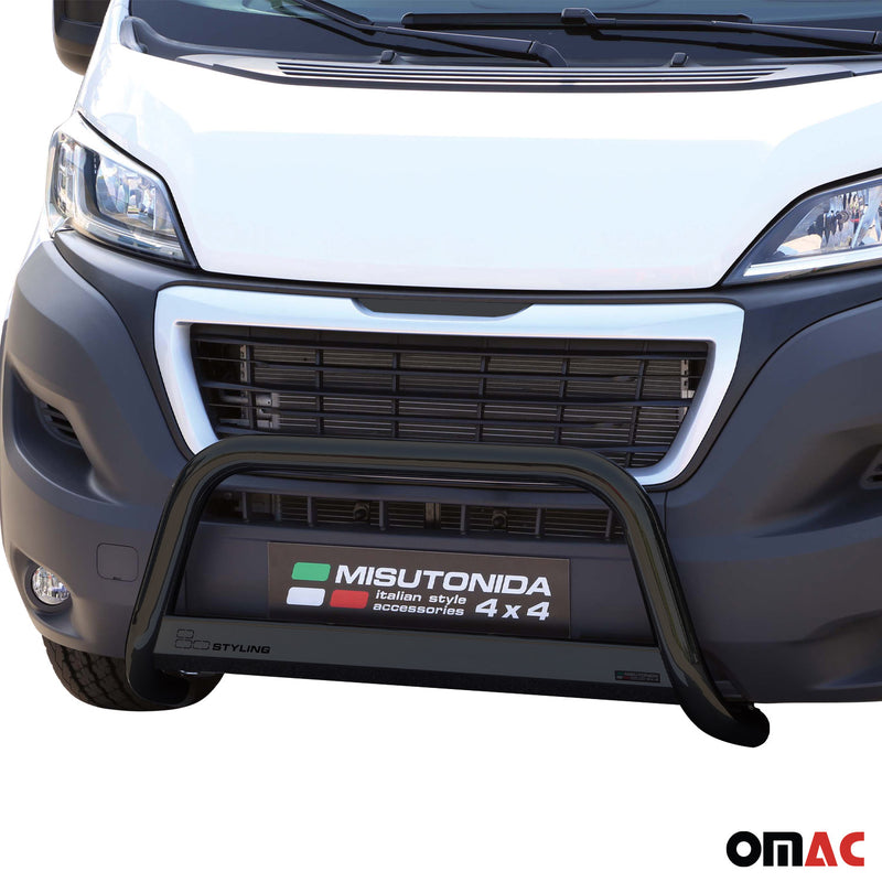 Frontbügel Frontschutzbügel für Peugeot Boxer 2014-2025 ø63mm Schwarz Schutz